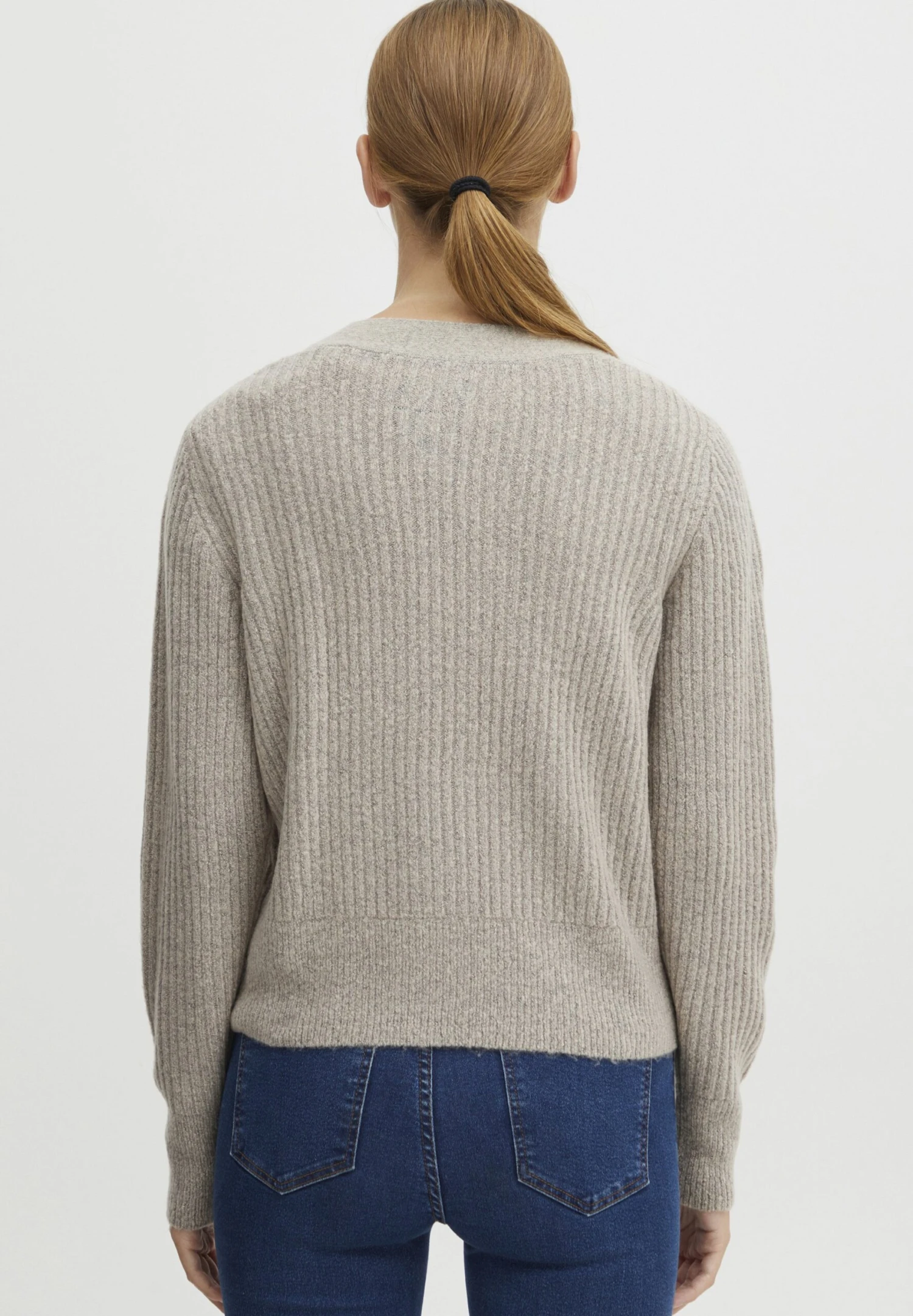 OXMO Oxnorene - Vest - Cement Melange - Afbeelding 3